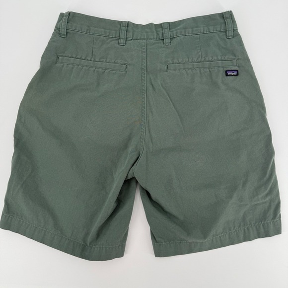 Patagonia Men All Wear Organic Cotton Chino Shorts Sz 28 Green Outdoor Worn Wear - Picture 7 of 11